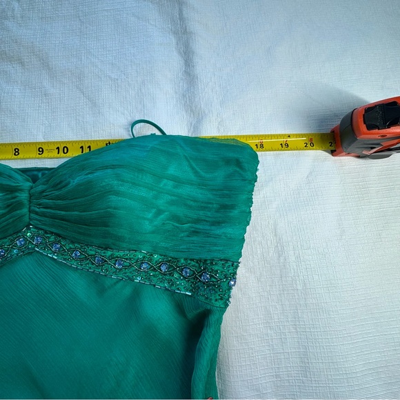 Laundry By Shelli Segal Teal Silk Dress size 6 - Picture 5 of 8
